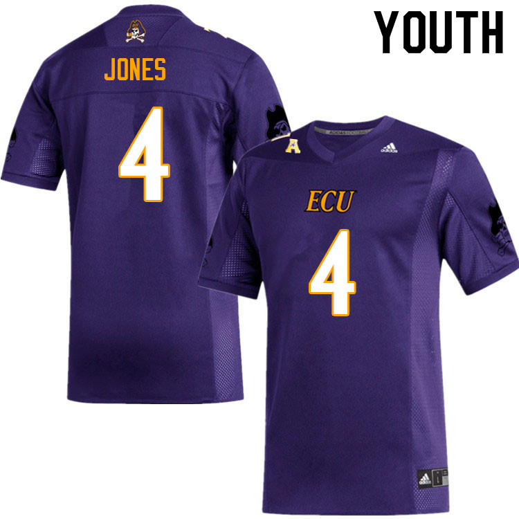 Youth #4 Ryan Jones ECU Pirates College Football Jerseys Sale-Purple - Click Image to Close